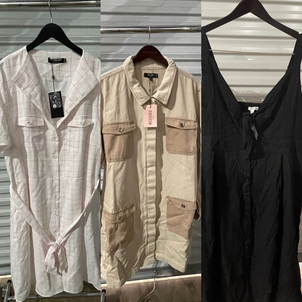 Lot of 3 NEW Plus Fashion Union Missguided Chic Soul Casual Sundress Dress 2X 3X